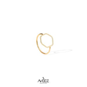 انگشتر مینیمال شش ضلعی