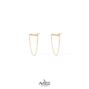 گوشواره لوله و زنجیر