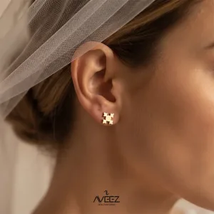 گوشواره استودیو طلای آویز